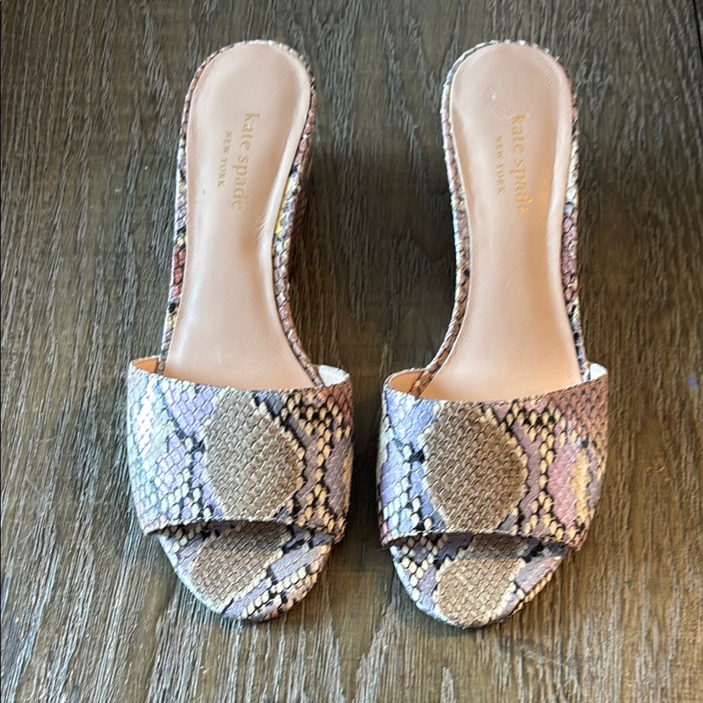 Kate Spade Snakeskin Sandals / Slides